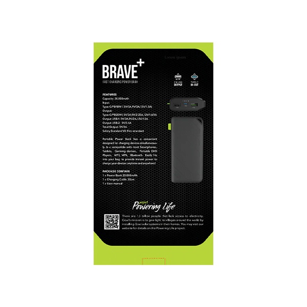 Goui Brave Plus PowerBank de 20000 mAh 20W