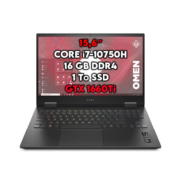 HP OMEN 15-EK0002NK - Core™ i7 10th, GTX 1660Ti, 16GB, 1To