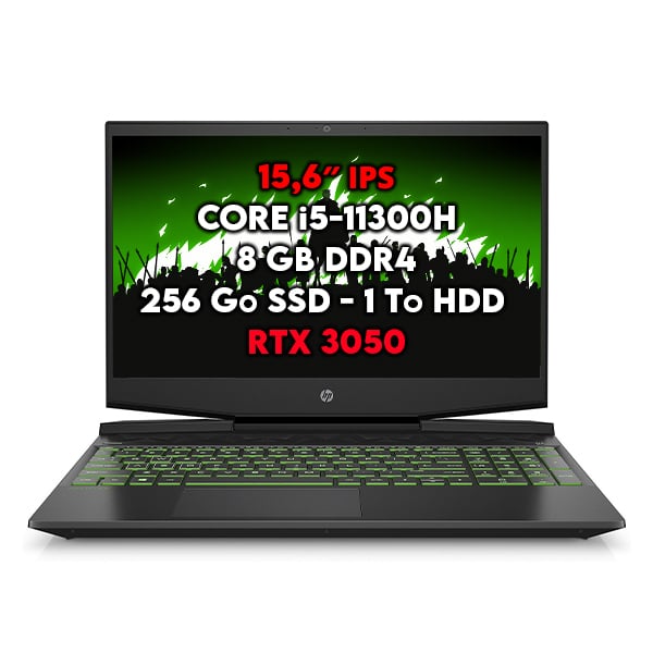 HP PAVILION GAMING 15-DK2013NK - Core™ i5 11th, RTX 3050, 8GB, 256Go