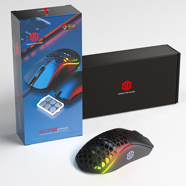 SOURIS GAMER SG T60 ARGB NOIR MAROC