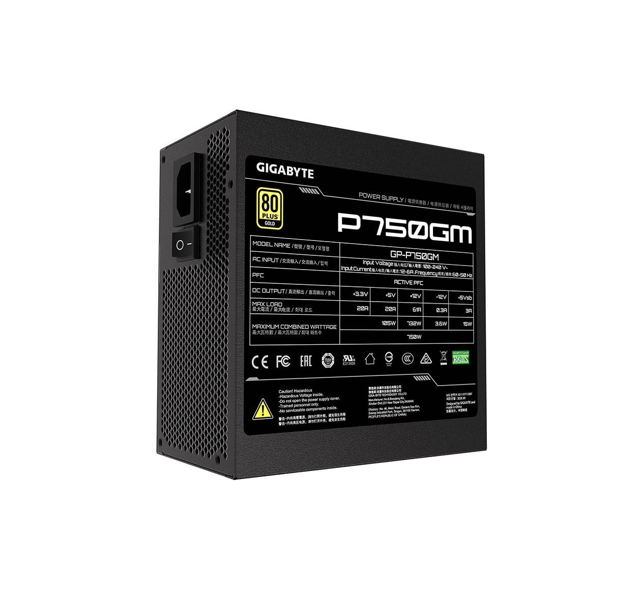 Gigabyte P750GM 750W 80 Plus GOLD Full Modulaire