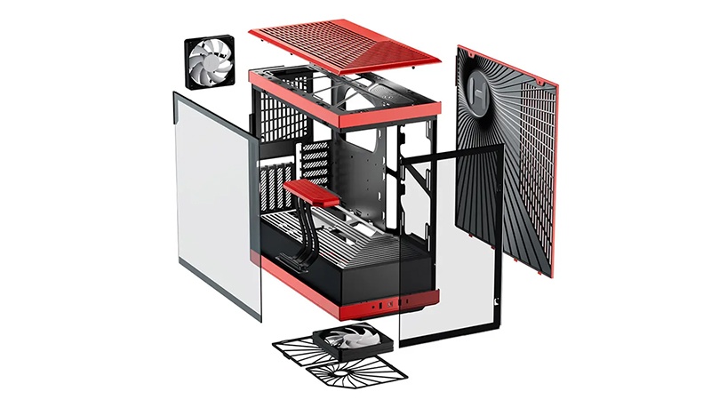 Boitier PC HYTE Y40 ROUGE Maroc