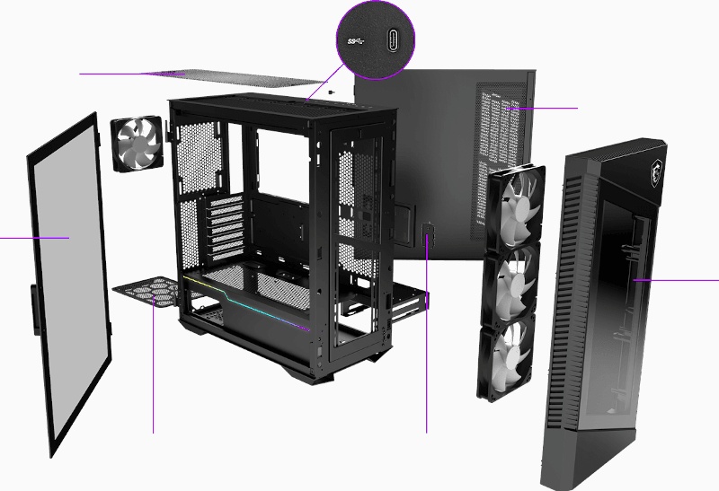 Boitier MSI MPG VELOX 100R Maroc