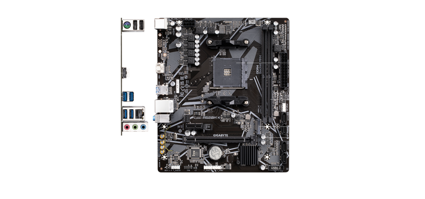 Carte M&egrave;re Gigabyte A520M-K