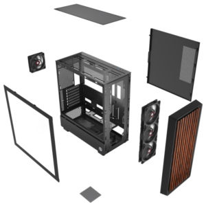 Boitier Pro SG WOOD 4 FAN NOIR Maroc