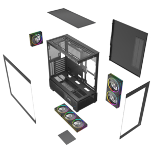 Boitier Gamer SG PRO V2 6 FAN ARGB NOIR Maroc